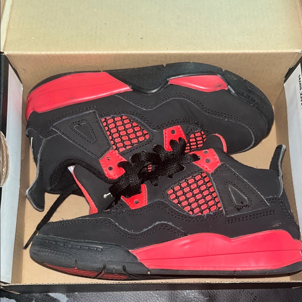 Jordan Kids Black and Red Retro Basketball Sneakers (Retro 9)